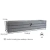 Dřevěný truhlík z masivu srdce - šedý 70 cm Náhled obrázku produktu 3