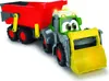 A toy tractor with a trailer, shown from a slight angle against a white background. Produktbild-Vorschau