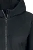 A close-up shot of a black hooded jacket. Anteprima dell’immagine prodotto