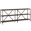 Konsolentisch Braun Eiche 180x30x75 cm Holzwerkstoff und Produktbild-Vorschau 1