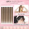 Clip in Extensions Echthaar 6 Stück 40cm Dunkel Produktbild-Vorschau 5