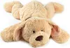 A plush toy dog lying on a white background. Podgląd zdjęcia produktu