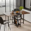 Mondeer Table de cuisine pliante avec 2 étagères et Voir les images du produit 6