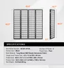 A diagram showing the dimensions of a folding room divider. Voir les images du produit