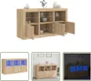 The Living Store Sideboard mit LED-Leuchten Sonoma-Eiche Produktbild-Vorschau 1