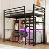 Letto a castello Flieks in metallo 90x200cm con armadio, Anteprima dell’immagine prodotto 4