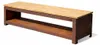 Gartenbank 180 cm mit Holzlager corten Produktbild-Vorschau 1
