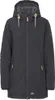A black women's jacket with a hood is shown against a white background. Produktbild-Vorschau