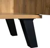 Close-up of the legs and bottom shelf of a wooden sideboard. Anteprima dell’immagine prodotto