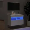 Pensile TV con luci LED bianco 60x30x40 cm Anteprima dell’immagine prodotto 4
