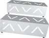 Two silver metal heat reflectors for a gas grill are stacked on top of each other against a white background. Produktbild-Vorschau
