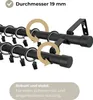 LOFT 280 cm 2-läufige Gardinenstange Schwarz 19 mm aus Produktbild-Vorschau 3