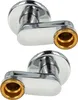 Two chrome S-shaped connectors with brass fittings are shown against a white background. Produktbild-Vorschau