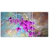 Triptychon auf leinwand lila blumen 90x60 cm Feeby lila Produktbild-Vorschau 3