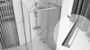 A modern bathroom with a glass shower enclosure and marble walls. A small shelf is shown in a close-up inset. Anteprima dell’immagine prodotto