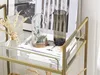 BELIANI Servierwagen Gold Glas Metall 90 x 66 x 40 cm Mobil Produktbild-Vorschau 4