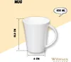Wilmax Tasse 380 ml Weiß Porzellan für Kaffee und Tee Produktbild-Vorschau 3