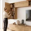 Moderne Wohnwand mit viel Stauraum in Eiche Gold Nb. Produktbild-Vorschau 6