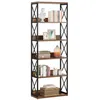 Libreria in stile industriale Tribesigns, altezza 178 cm, 6 Anteprima dell’immagine prodotto 8