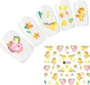 Tattoo Nail Art Aufkleber Einhorn Blume Nagel Sticker Produktbild-Vorschau 1