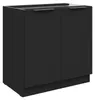 Küchen Unterschrank 80 cm SIENA Schwarz Küche Küchenzeile Produktbild-Vorschau 1