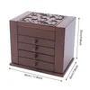 5-Schichten Holz Schmuckkästchen Retro Schmuckvitrine Produktbild-Vorschau 2