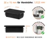 Lamellenstopfen rechteckig 30x15 mm Schwarz 5 Stück Produktbild-Vorschau 2