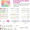 A collage of various jewelry making components and tools, with descriptive text. Náhled obrázku produktu