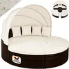 CASARIA® Salon de jardin brun rond 230 cm de diamètre Voir les images du produit 1