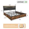 INONEFT Polsterbett 180x200 mit LED Beleuchtung, Type-C und Produktbild-Vorschau 2