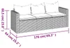 vidaXL Gartensofa 3-Sitzer mit Kissen Grau Poly Rattan Produktbild-Vorschau 8