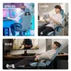 A collage of three images showing a gaming chair in different use cases: playing games, reading, and relaxing. Produktbild-Vorschau