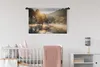MuchoWow® Wandteppich Wandbehang Wald - Wasser - Nebel Produktbild-Vorschau 2