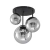 Lindby Deckenleuchte Teeja, rauch, 3-flg., Ø47cm, Glas, E27 Produktbild-Vorschau 1