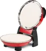 A red and black electric pizza maker with its lid open, showing the ceramic cooking surface. Podgląd zdjęcia produktu