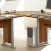 Winkelschreibtisch mit Rollcontainer OFFICE LINE Walnnuss Produktbild-Vorschau 3
