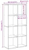 vidaXL Černá knihovna dubového vzhledu 69,5 x 29 x 137,5 cm Náhled obrázku produktu 7