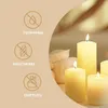 Velas Horeca, tipo "stumpen", color marfil, juego de 4 Vista previa de la imagen del producto 6