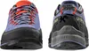 Zustiegsschuhe "TX4 Evo Woman GTX" von La Sportiva; in lila und schwarz mit roten Schnürsenkeln; Vorder- und Rückansicht. Produktbild-Vorschau