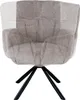 Polsterstuhl - Beige - Schwarz - Webstoff - Metallgestell - Produktbild-Vorschau 2