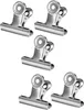 Five silver metal binder clips are arranged in a staggered pattern against a white background. Podgląd zdjęcia produktu