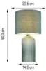 Globo Lighting Tischleuchte Glas blassgrün, Textil Produktbild-Vorschau 10
