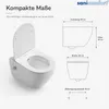 sanicomfort NERI Dusch-WC-Set, wandhängend, spülrandlos, Produktbild-Vorschau 2