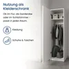 Garderobenschrank in weiß Garderobe Mehrzweckschrank 50cm Produktbild-Vorschau 4