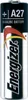 A single Energizer A27 alkaline battery is shown vertically against a white background. Produktbild-Vorschau