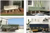 Collage of four different settings featuring pallet sofas with cushions. Produktbild-Vorschau