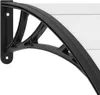 Close-up of a black awning bracket supporting a white, textured panel. Náhľad obrázku produktu