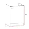 Stamar | Keukenunit, 60 cm, wit, met spoelbak en kraan Productafbeelding-voorbeeld 19