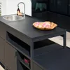 sweeek - Outdoor-Küche 3 Module Edelstahl - Schwarz Produktbild-Vorschau 4