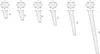Technical drawings of furniture legs with dimensions. Produktbild-Vorschau